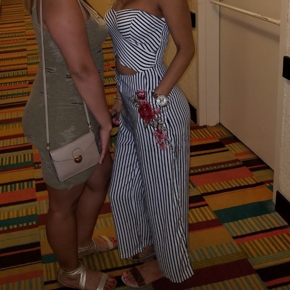 Pants - 💥Stripe Romper with Rose💥